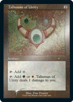 Talisman of Unity (Retro Frame) (Foil Etched) [Secret Lair Drop Series] Foil