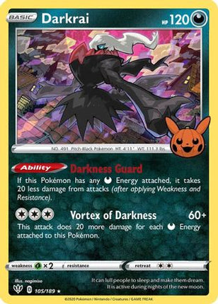 Darkrai 105- Trick or Trade BOOster Bundle Holofoil