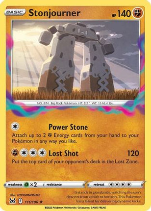 Stonjourner - 111/196 [SWSH11: Lost Origin] Reverse Holofoil