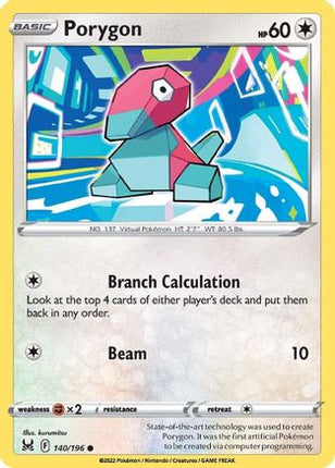 Porygon - 140/null [SWSH11: Lost Origin] Reverse Holofoil