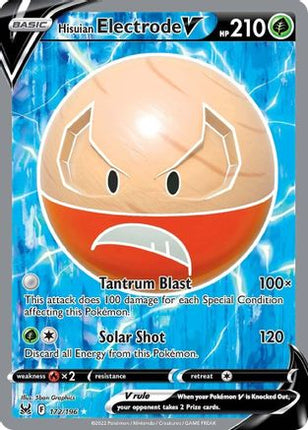 Hisuian Electrode V (Full Art) - 172/null [SWSH11: Lost Origin] Holofoil