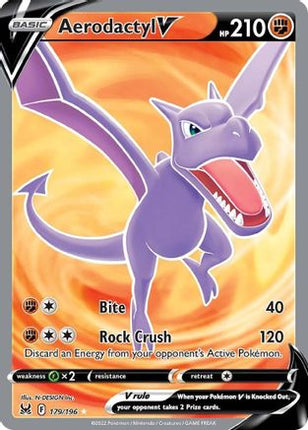 Aerodactyl V (Full Art) - 179/null [SWSH11: Lost Origin] Holofoil