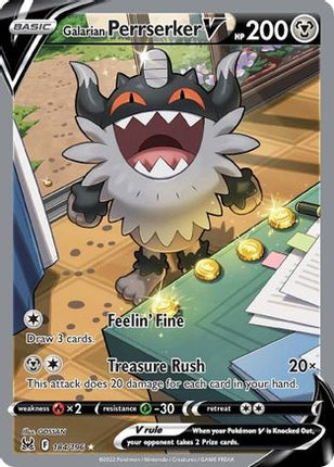 Galarian Perrserker V (Alternate Full Art) - 184/196 [SWSH11: Lost Origin] Holofoil