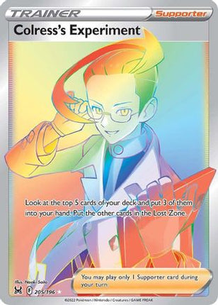 Colress's Experiment (Secret) - 205/196 [SWSH11: Lost Origin] Holofoil