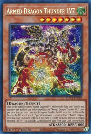 Armed Dragon Thunder LV7 (Prismatic Secret Rare) [MP22-EN002] 1st Edition