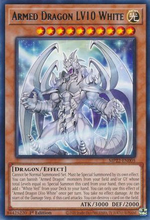 Armed Dragon LV10 White (Rare) [MP22-EN005] 1st Edition