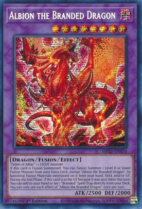 Albion the Branded Dragon (Prismatic Secret Rare) [MP22-EN076] 1st Edition