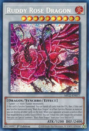 Ruddy Rose Dragon (Prismatic Secret Rare) [MP22-EN077] 1st Edition