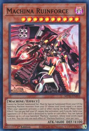 Machina Ruinforce (Super Rare) [MP22-EN203] 1st Edition