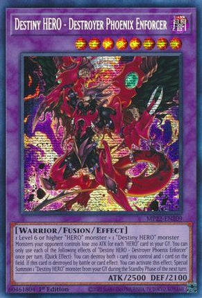 Destiny HERO - Destroyer Phoenix Enforcer (Prismatic Secret Rare) [MP22-EN209] 1st Edition
