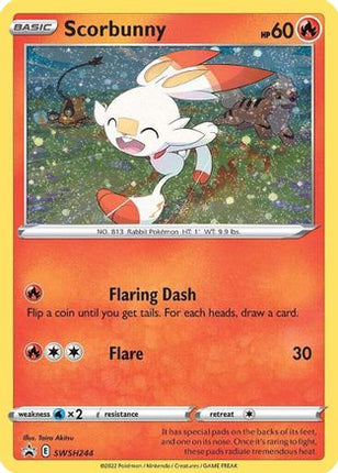 Scorbunny - SWSH244 (Cosmos Holo) - SWSH244/null [SWSH: Sword & Shield Promo Cards] Holofoil