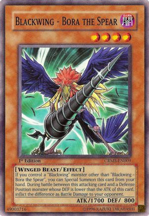 Blackwing - Bora the Spear (Common / Short Print) [CRMS-EN009] Crimson Crisis 1st Edition