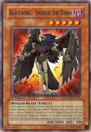 Blackwing - Sirocco the Dawn (Common / Short Print) [CRMS-EN010] Crimson Crisis 1st Edition