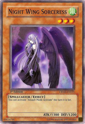 Night Wing Sorceress (Common / Short Print) [CRMS-EN025] Crimson Crisis Unlimited
