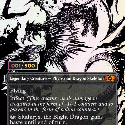 Skithiryx, the Blight Dragon (Showcase) (Borderless) [Multiverse Legends] Serialized Foil