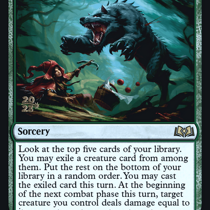 Feral Encounter [Wilds of Eldraine Promos] Prerelease Foil
