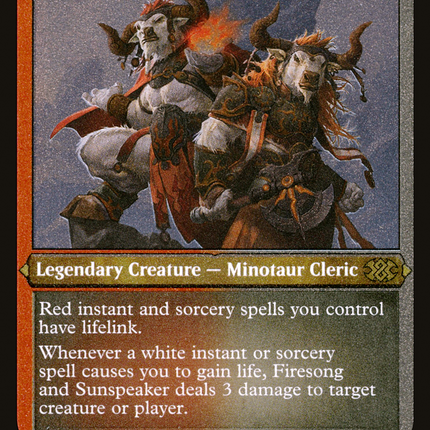Firesong and Sunspeaker [Double Masters 2022] Etched Foil