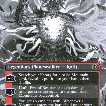 Koth, Fire of Resistance (Showcase) (Borderless) [Phyrexia: All Will Be One]