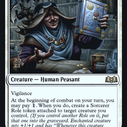 Spellbook Vendor [Wilds of Eldraine Promos] Prerelease Foil
