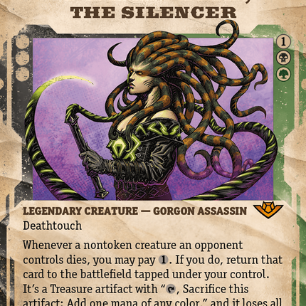 Vraska, the Silencer (Showcase) (Borderless) [Outlaws of Thunder Junction] Foil