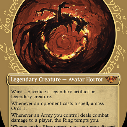 Sauron, the Dark Lord (Showcase) (Borderless) [The Lord of the Rings: Tales of Middle-earth] Surge Foil
