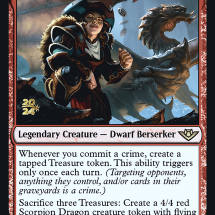 Magda, the Hoardmaster [Outlaws of Thunder Junction Promos] Prerelease Foil