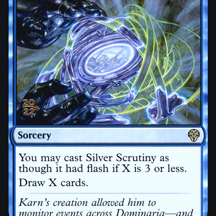 Silver Scrutiny [Dominaria United Promos] Prerelease Foil