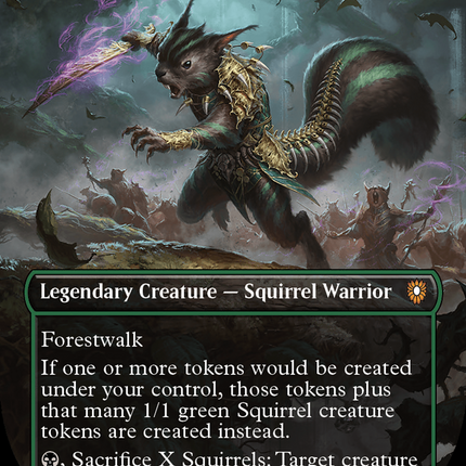 Chatterfang, Squirrel General (Borderless) [Bloomburrow Commander] Foil