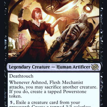 Ashnod, Flesh Mechanist [The Brothers' War Promos] Prerelease Foil