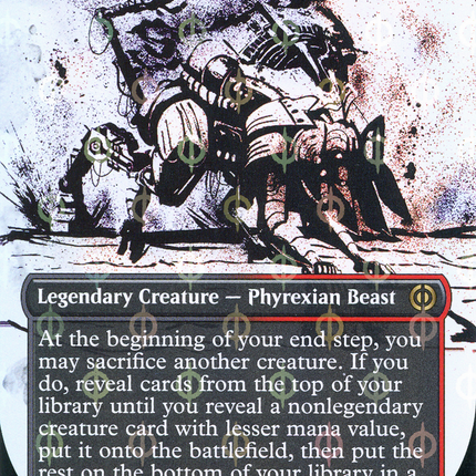 Kethek, Crucible Goliath (Showcase) (Borderless) [Phyrexia: All Will Be One] Step-and-Compleat Foil