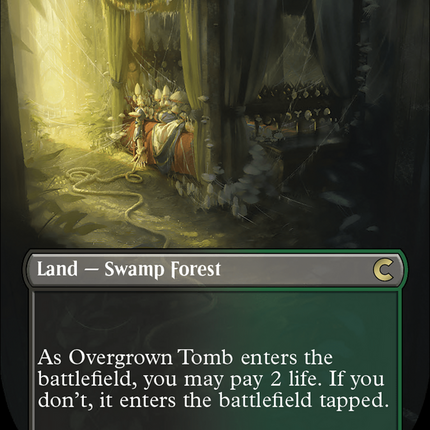 Overgrown Tomb (Borderless) [Ravnica: Clue Edition] Foil