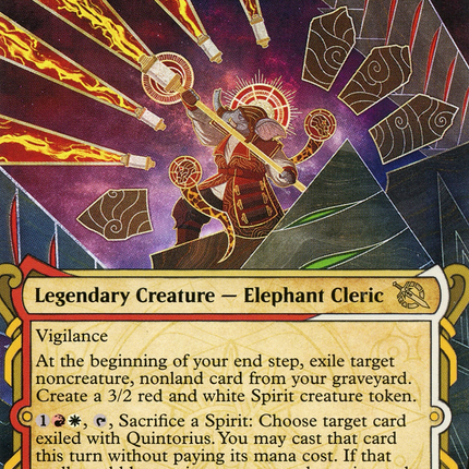Quintorius, Loremaster (Showcase) (Borderless) [March of the Machine]