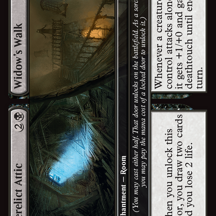 Derelict Attic // Widow's Walk [Duskmourn: House of Horror] Foil