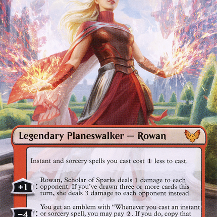 Rowan, Scholar of Sparks // Will, Scholar of Frost (Borderless) [Strixhaven: School of Mages]