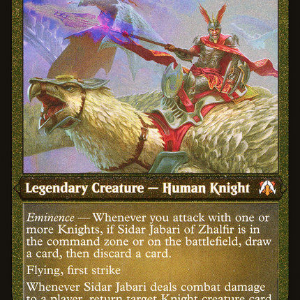 Sidar Jabari of Zhalfir [March of the Machine Commander] Etched Foil