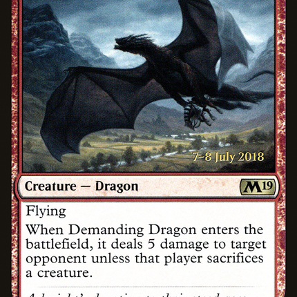 Demanding Dragon [Core Set 2019 Promos] Prerelease Foil