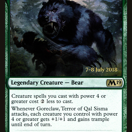 Goreclaw, Terror of Qal Sisma [Core Set 2019 Promos] Prerelease Foil