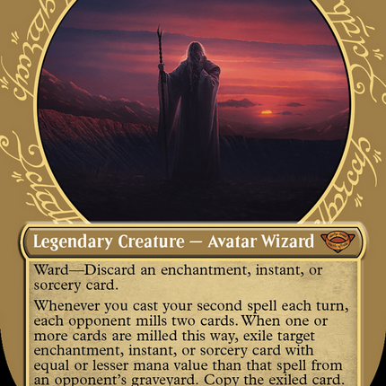 Saruman of Many Colors (Showcase) (Borderless) [The Lord of the Rings: Tales of Middle-earth] Surge Foil