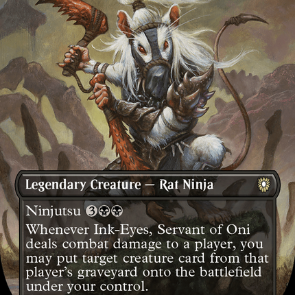 Ink-Eyes, Servant of Oni (Borderless) [Bloomburrow Commander] Foil