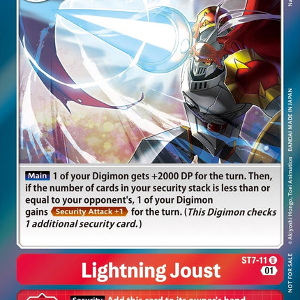 Lightning Joust [ST7-11] (Gen Con 2022) [Starter Deck: Gallantmon Promos]