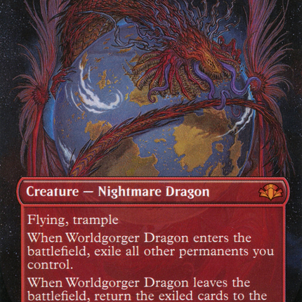Worldgorger Dragon (Borderless) [Dominaria Remastered]