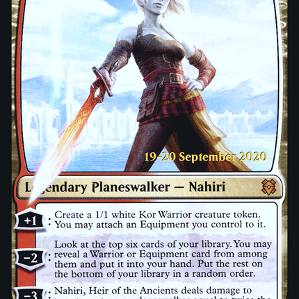 Nahiri, Heir of the Ancients [Zendikar Rising Promos] Prerelease Foil