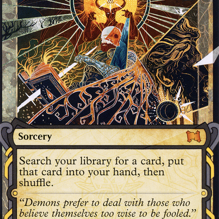 Demonic Tutor (Showcase) (Borderless) [Strixhaven Mystical Archive] Foil