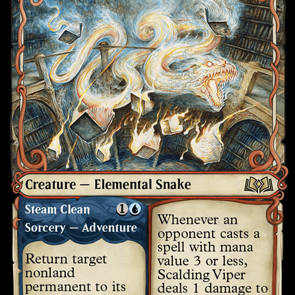 Scalding Viper // Steam Clean (Showcase) [Wilds of Eldraine]
