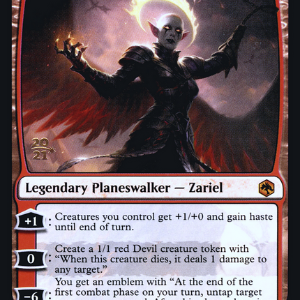 Zariel, Archduke of Avernus [Adventures in the Forgotten Realms Promos] Prerelease Foil