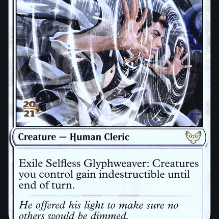 Selfless Glyphweaver // Deadly Vanity [Strixhaven: School of Mages Promos] Prerelease Foil