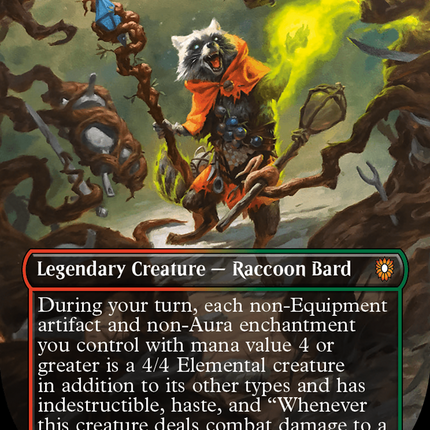 Bello, Bard of the Brambles (Borderless) [Bloomburrow Commander] Foil