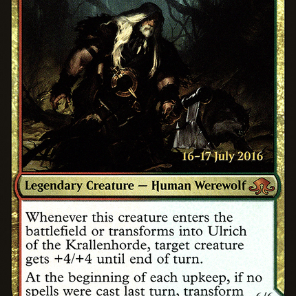 Ulrich of the Krallenhorde // Ulrich, Uncontested Alpha [Eldritch Moon Promos] Prerelease Foil