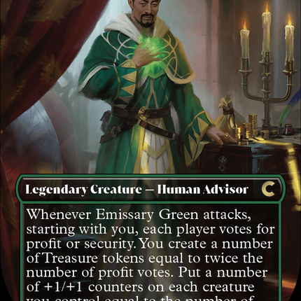 Emissary Green (Borderless) [Ravnica: Clue Edition]
