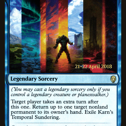 Karn's Temporal Sundering [Dominaria Promos] Prerelease Foil
